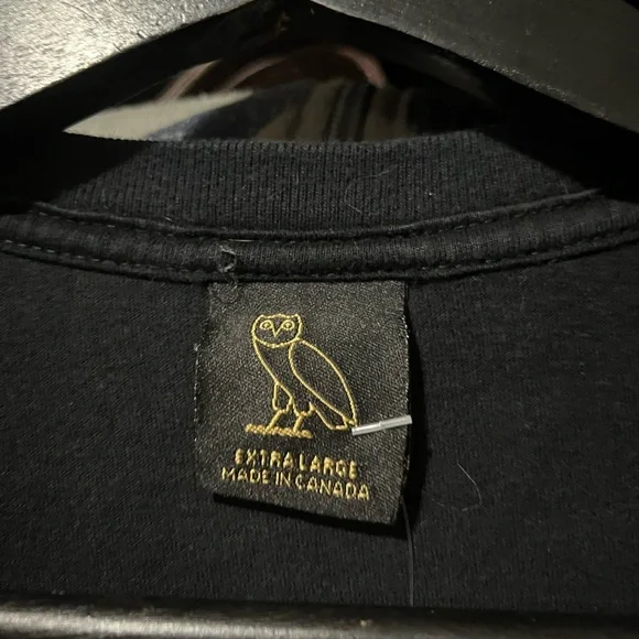 OVO Black Raptors Short Sleeve Tee with Red Lettering - Picture 3 of 5